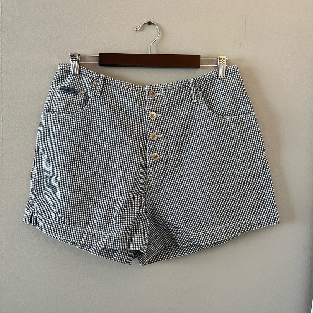 Route 66 Navy Plaid Shorts